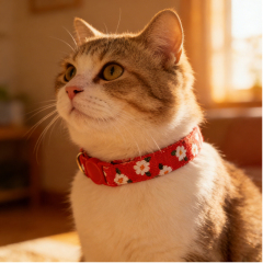 Wholesale OEM Adjustable Blue Green Red Cat Collar Custom
