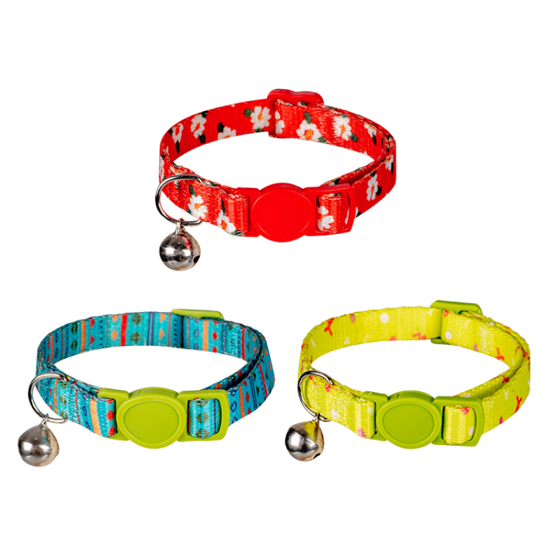 Wholesale OEM Adjustable Blue Green Red Cat Collar Custom