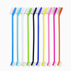 Wholesale Plastic Pet Cat Dog Toothbrush Double-ended