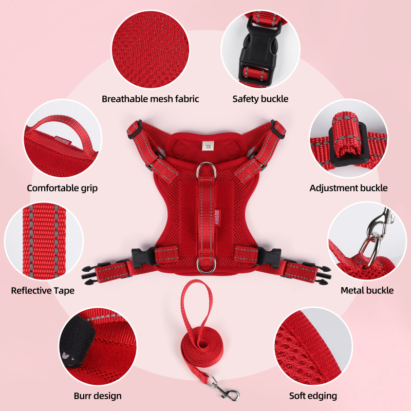 Wholesale Pet Supplier Breathable Dog Leash Harness