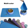 Manufacturer wholesale custom logo silicone waterproof pet dog feeding mat