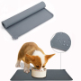 Manufacturer wholesale custom logo silicone waterproof pet dog feeding mat