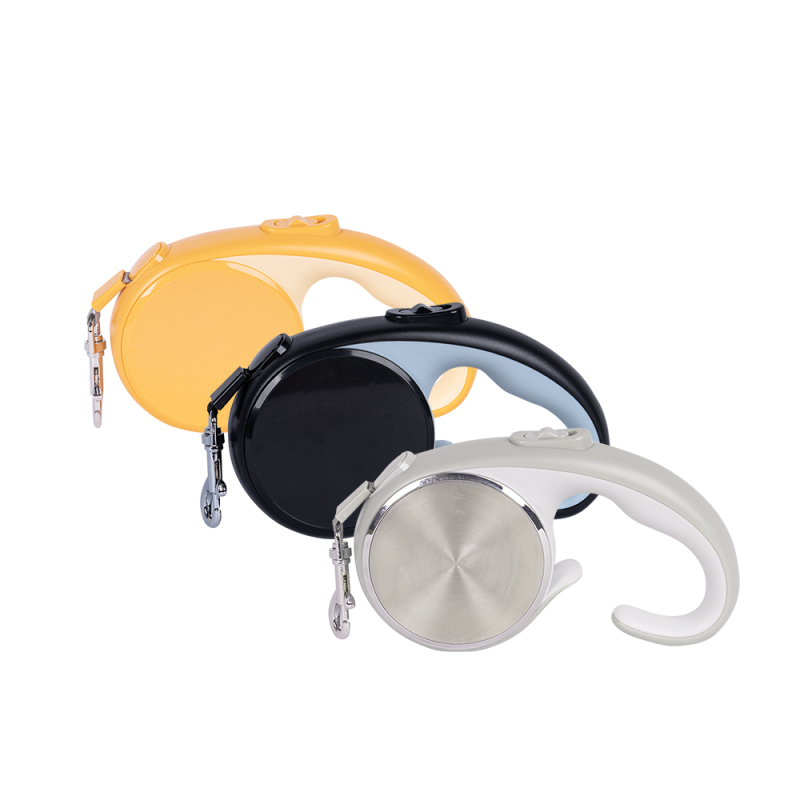 Manufacturer wholesale plastic stainless steel retractable dog leash