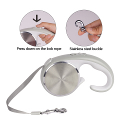Manufacturer wholesale plastic stainless steel retractable dog leash