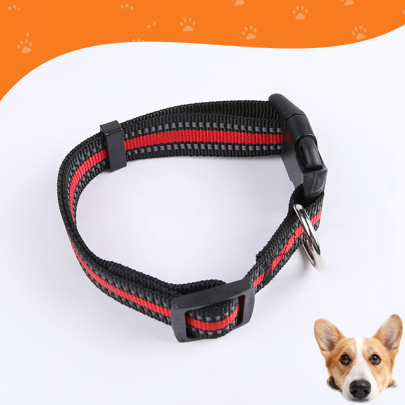 Manufacturer wholesale multi-colors adjustable nylon dog light reflection collar