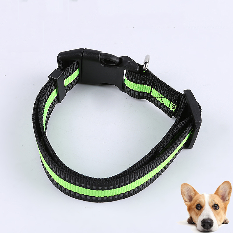 Manufacturer wholesale multi-colors adjustable nylon dog light reflection collar