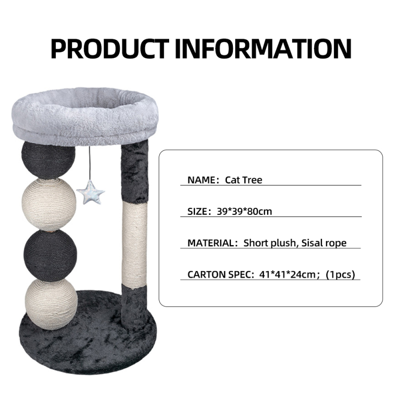 Manufacturer Wholesale Aesthetic Modern Sisal Wood Cat Scratching Post Scratcher