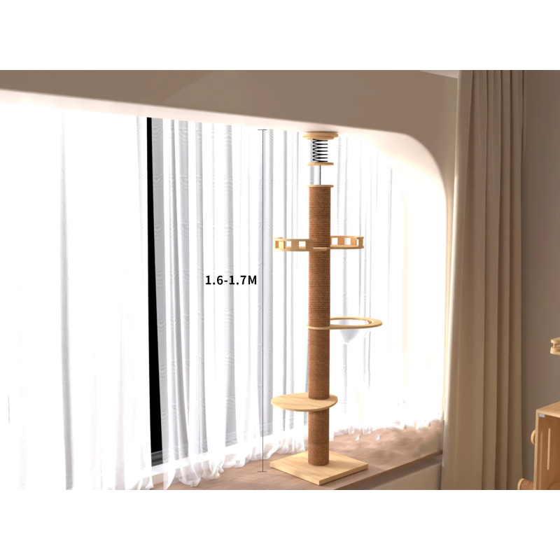 Wholesale Pet Product Wooden Sisal Scratcher Cat Climbing Tree