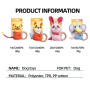 Manufacturer Wholesale Rabbit Fox Elephant Lion Squeaky TPR Chew Pet Toys