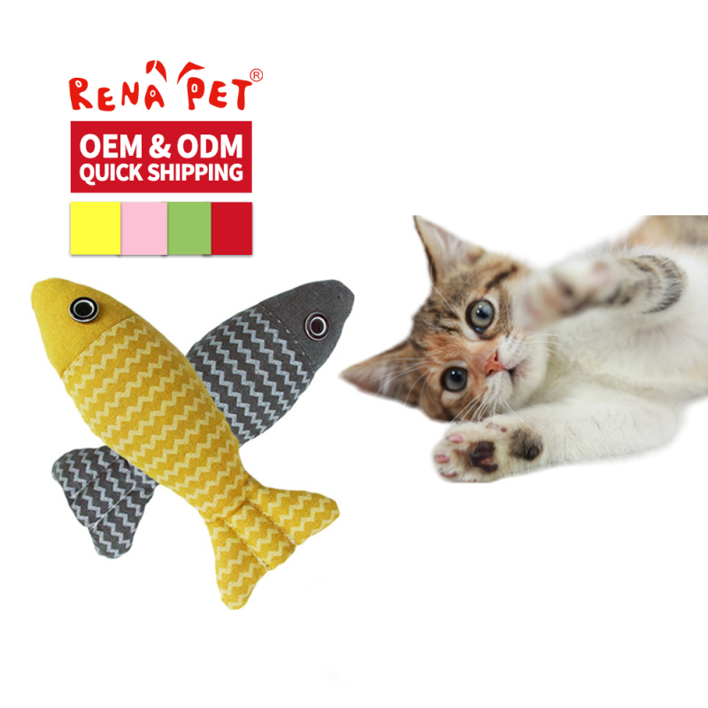 Wholesale Linen Fish Catnip Cat Toy