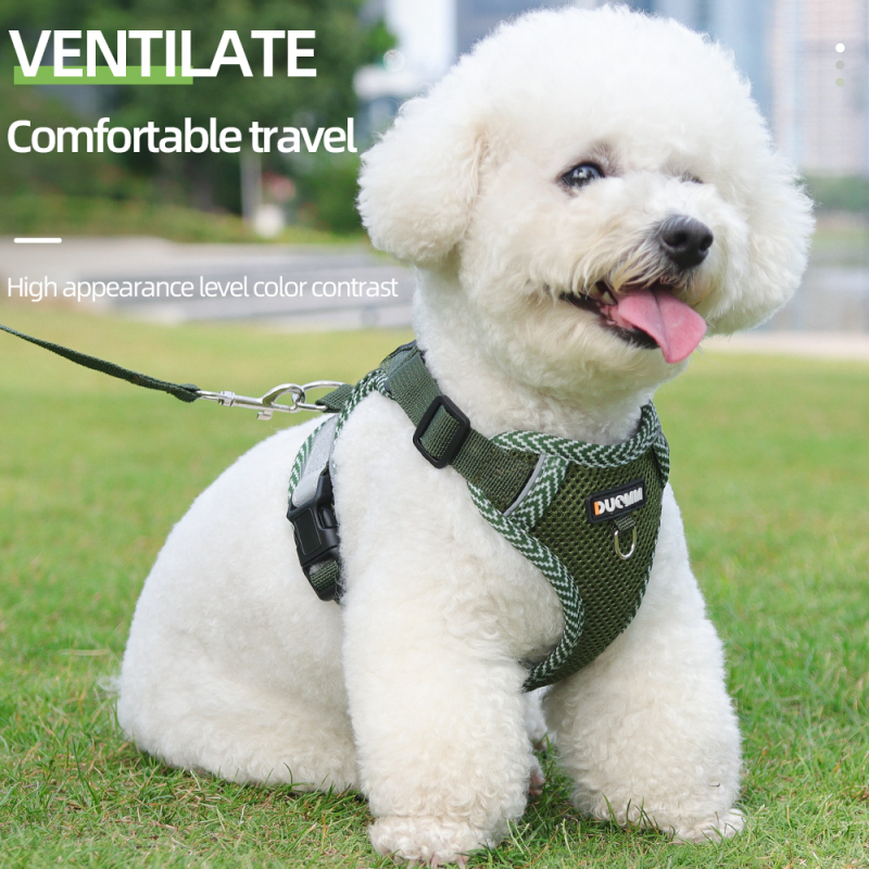 Manufacturer Wholesale Yellow Green Orange Blue Dog Harness With Reflective Stripe