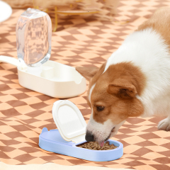 Manufacturer wholesale ice cream design portable dog water bottle with food storage