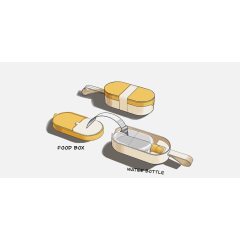 Manufacturer wholesale ice cream design portable dog water bottle with food storage