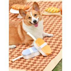 Manufacturer wholesale ice cream design portable dog water bottle with food storage