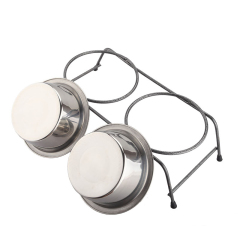 Stand Basic Twins Stainless Pet Feeder For Big Dog