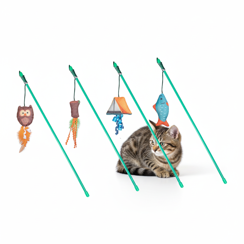 Wholesale OEM Plastic Interactive Cat Toy Teaser