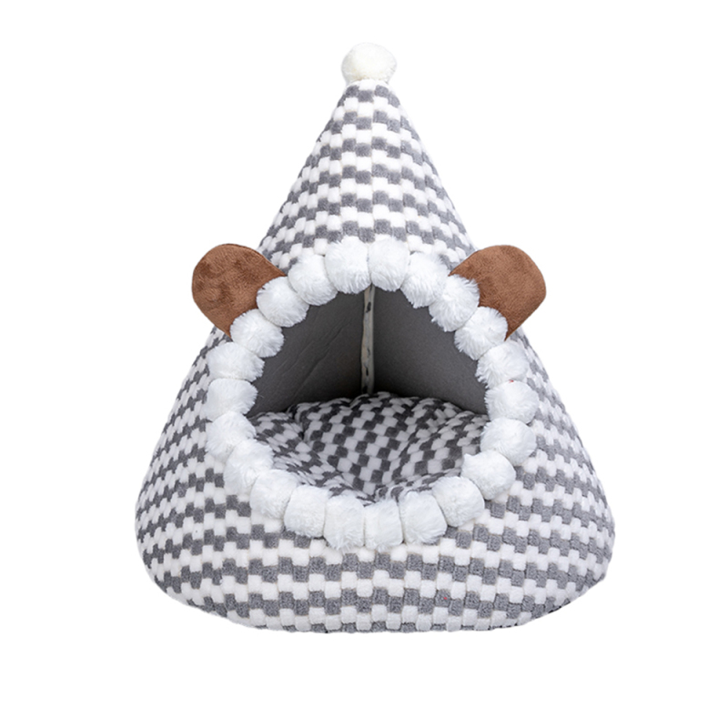 Manufacturer Wholesale Custom Logo Warm Cute Pet Product Cat House Bed