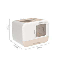 Wholesale manufacturer custom logo easy clean pp material plastic scoop included cat litter box