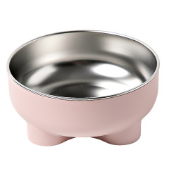 Manufacturer wholesale plastic stainless steel detachable dog bowl non slip bottom