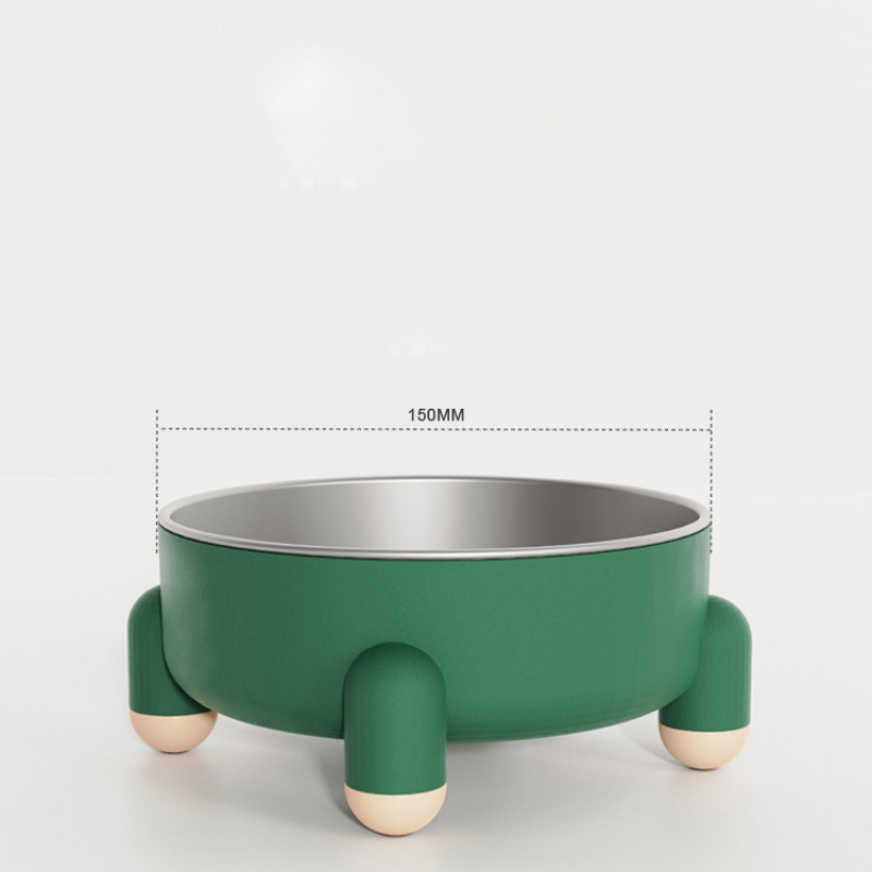 Manufacturer wholesale plastic stainless steel detachable dog bowl non slip bottom