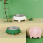 Manufacturer wholesale plastic stainless steel detachable dog bowl non slip bottom