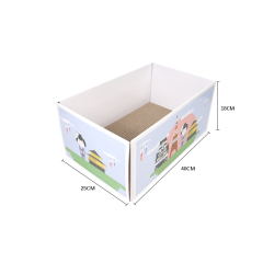 Manufacturer wholesale three design foldable cat corrugated scratcher cardboard