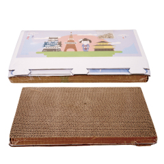 Manufacturer wholesale three design foldable cat corrugated scratcher cardboard