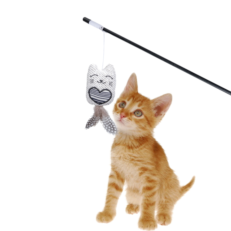 Manufacturer Wholesale Plush Feather Stick Cat Teaser Toys