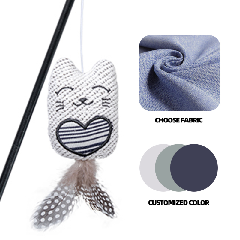 Manufacturer Wholesale Plush Feather Stick Cat Teaser Toys