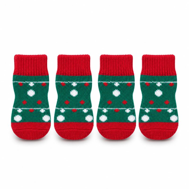 Wholesale Customized Christmas Non Slip Pet Dog Socks