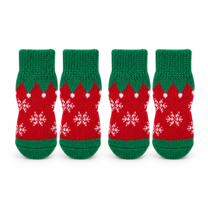 Wholesale Customized Christmas Non Slip Pet Dog Socks