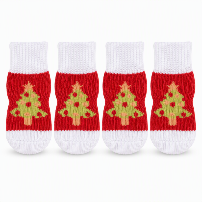 Wholesale Customized Christmas Non Slip Pet Dog Socks