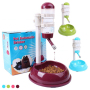 Manufacturer wholesale ABS detachable adjustable multi colors dog pet automatic drinker eat set
