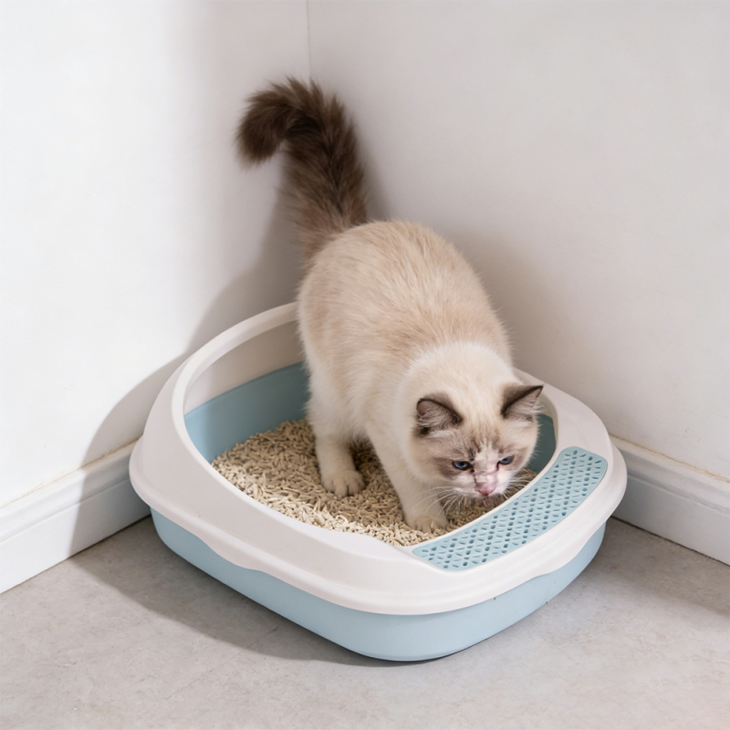 Wholesale Plastic Detachable Cat Litter Box with Scoop