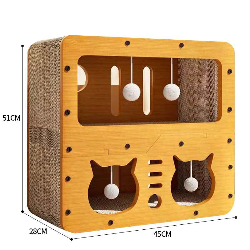 Wholesale Multi Shape Corrugated Paper Scratcher Cardboard Cat House