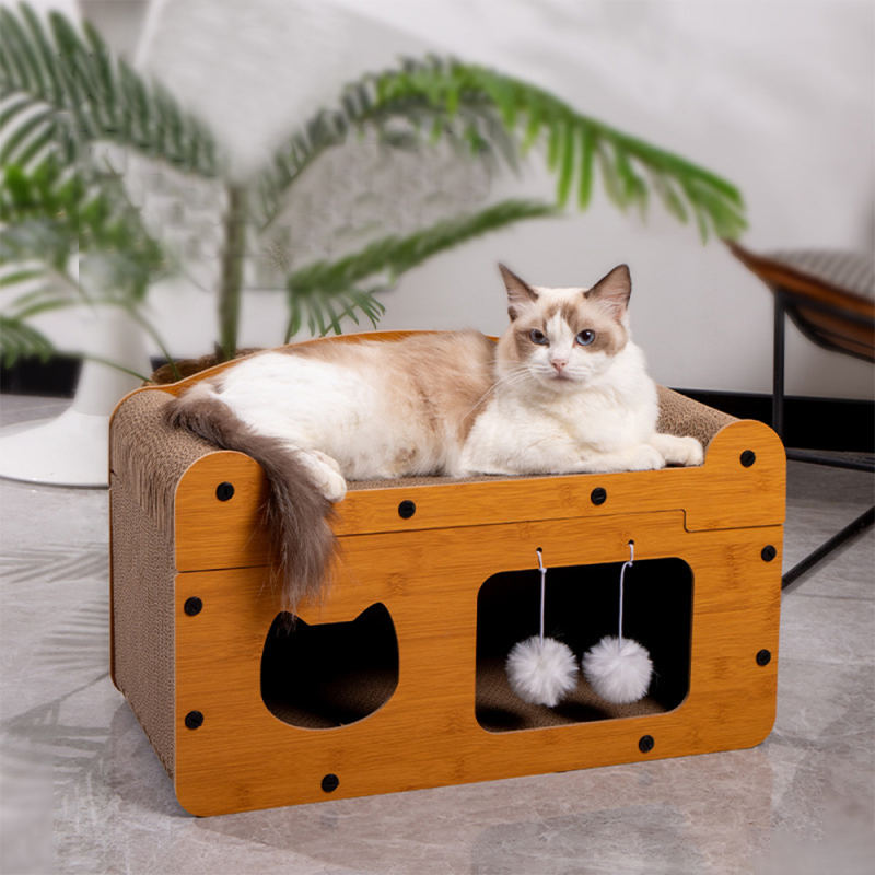 Wholesale Multi Shape Corrugated Paper Scratcher Cardboard Cat House