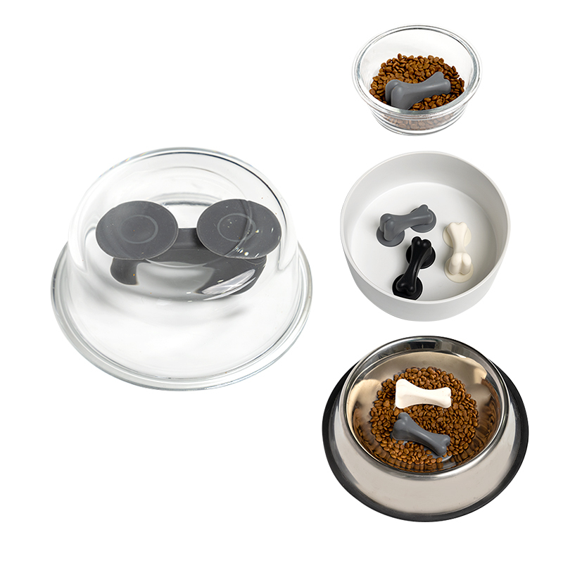 Manufacturer wholesale bone shape slow feeder dog bowl accessories