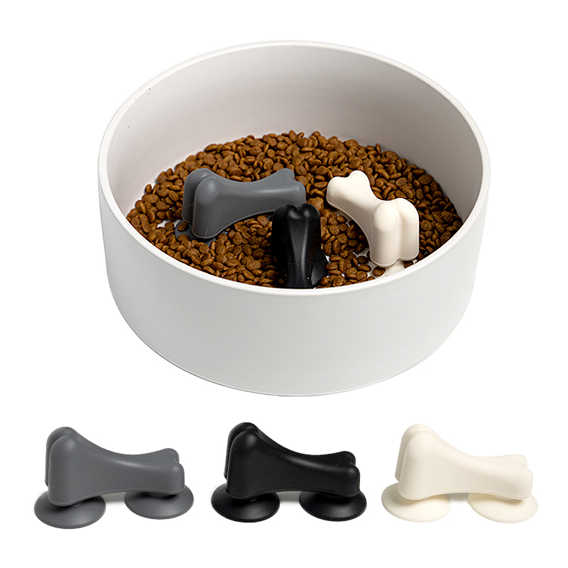Manufacturer wholesale bone shape slow feeder dog bowl accessories