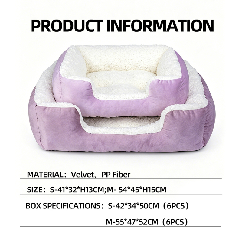Manufacturer Wholesale Custom Logo Comfortable Cat Dog Bed Luxury