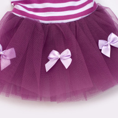 Manufacturer wholesale pink purple cotton small medium large pet dog dress hand made