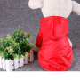 Manufacturer wholesale blue red yellow waterproof grid breathable pet dog raincoat for rainy use