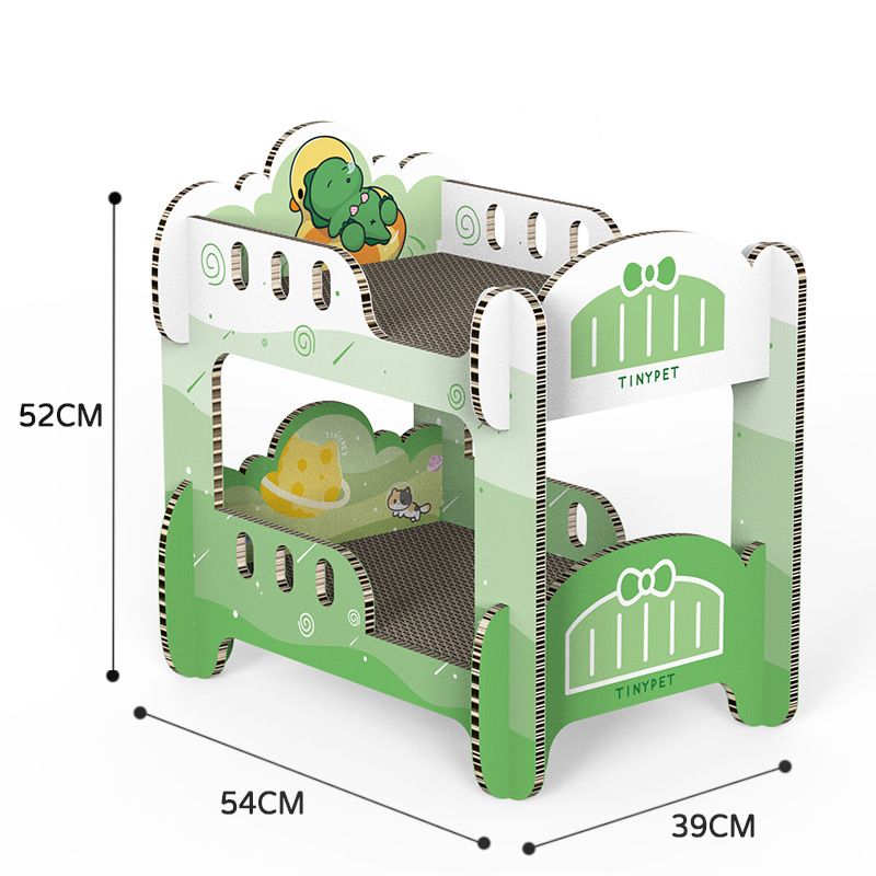 Manufacturer wholesale detachable corrugated paper cat scratcher board bed