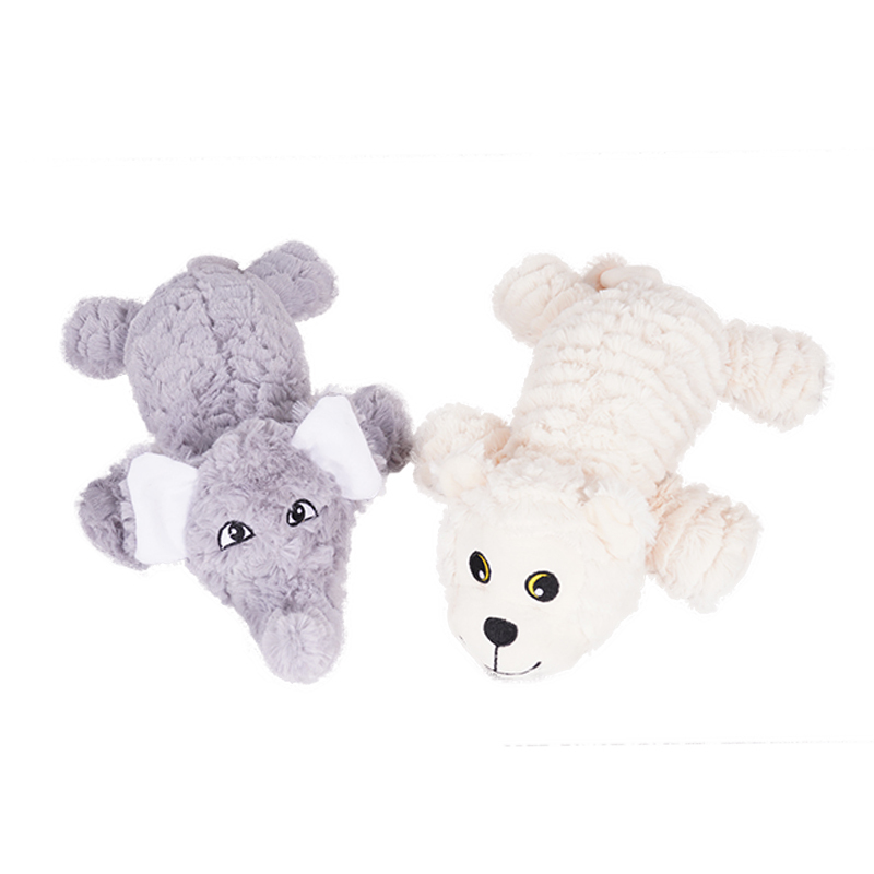 Manufacturer wholesale cute bear squeak soft dog PV plush toys