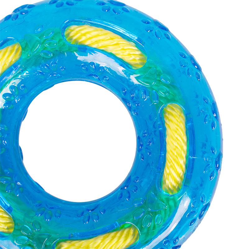 Manufacturer wholesale chew tough blue pink pet dog tpr round toys