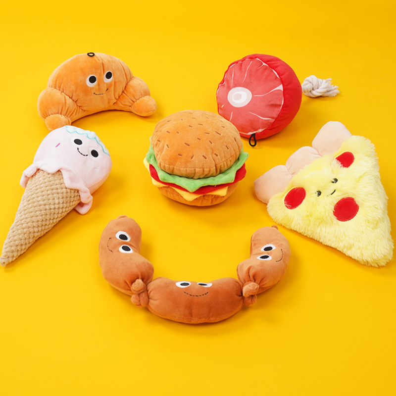 Manufacturer Wholesale Custom Logo Food Design Dog Plush Toys