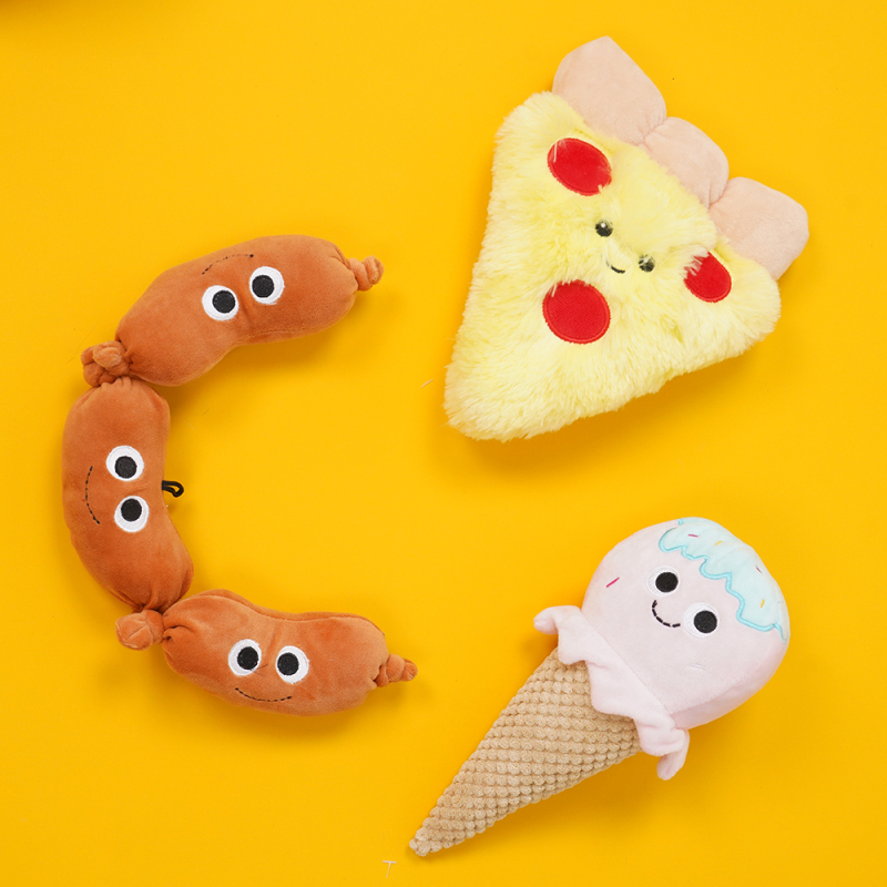 Manufacturer Wholesale Custom Logo Food Design Dog Plush Toys