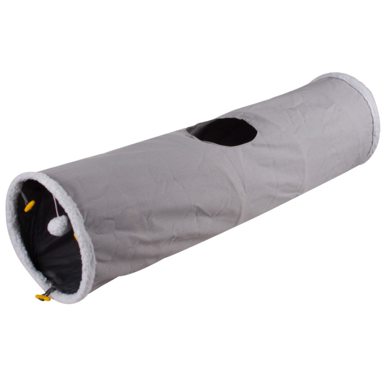 Grey color collapsible hot sale cat tunnel custom logo