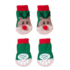 Wholesale Christmas Warm Anti Slip Pet Dog Cat Socks