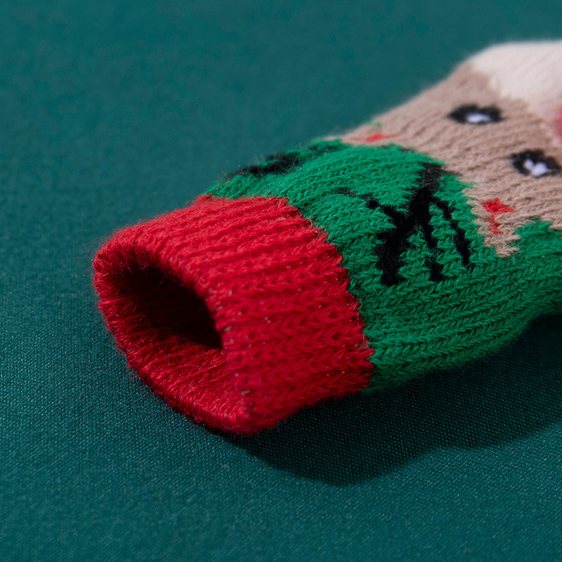 Wholesale Christmas Warm Anti Slip Pet Dog Cat Socks
