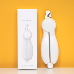 Manufacturer wholesale pink white blue battery dog nail clippers with led light